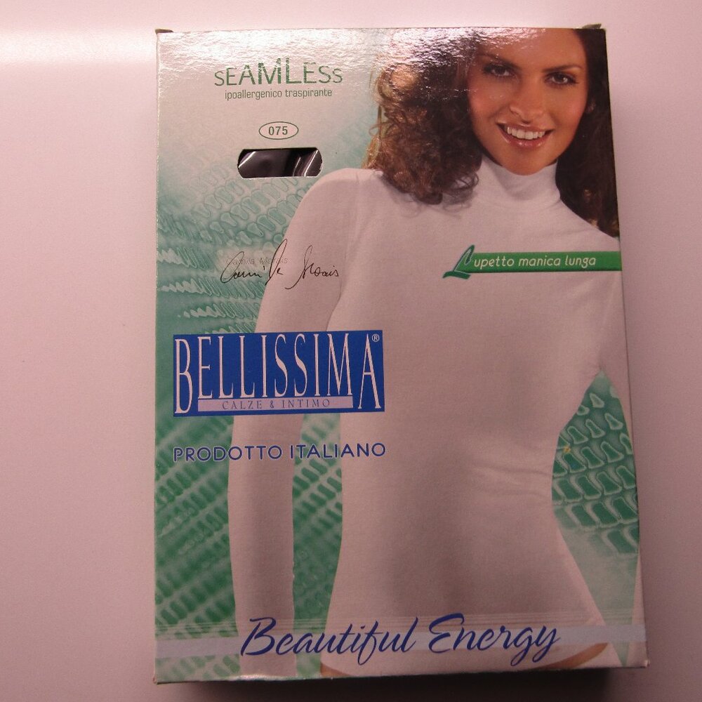 BELLISSIMA Made in Italy Black Turtleneck Shirt Pullover---M/L--BNIB.